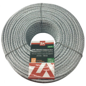 FUNE ACCIAIO COMMERCIALE 72F D  6 MM CF 25 M