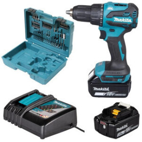 MAKITA TRAPANO C\PERC DHP490RFX3 18V LXT BRUSH + 74 ACC