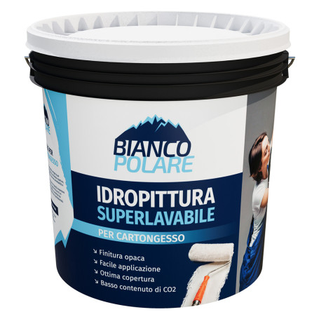 IDROPITTURA SUPERLAVABILE ANTIMUFFA PER CARTONGESSO lt. 14