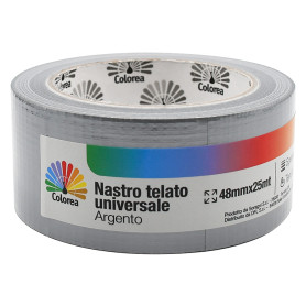 NASTRO TELATO UNIVERSALE mm. 48 x 25 mt - argento