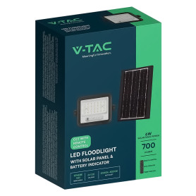 PROIETTORE A LED  CCT  CON PANNELLO SOLARE 50W / 700 lumen