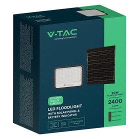PROIETTORE A LED  CCT  CON PANNELLO SOLARE 300W / 2400 lumen