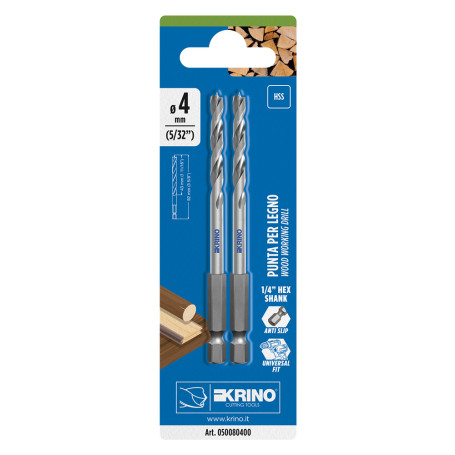 PUNTA RETTIFICATA PER LEGNO  diametro  4 x L.92 mm - cf. da 2 pezzi