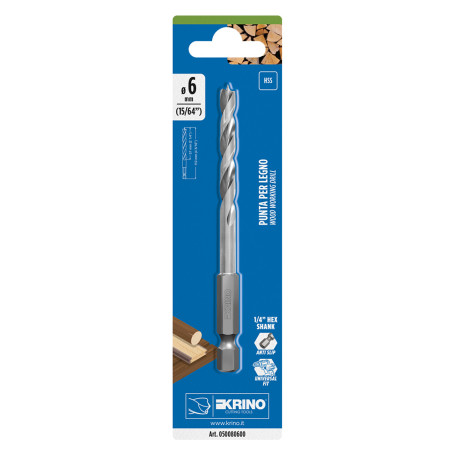PUNTA RETTIFICATA PER LEGNO  diametro  6 x L.110 mm - cf. da 1 pezzo