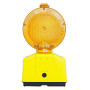 LAMPADA DA CANTIERE LAMPEGGIANTE  DOUBLE BLINK ROAD  corpo giallo fluo - diffusore arancione