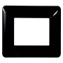 PLACCA PER INTERRUTTORE 2 posti - nera - serie  SOLAR