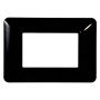 PLACCA PER INTERRUTTORE 3 posti - nera - serie  SOLAR