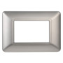 PLACCA PER INTERRUTTORE 3 posti - argento - serie  SOLAR