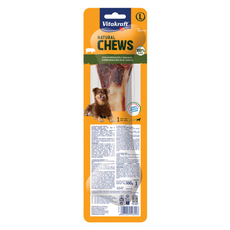 OSSO MASTICATIVO PER CANI  NATURAL CHEWS  gusto prosciutto crudo italiano
