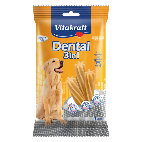 SNACK PER CURA DENTALE CANE  DENTAL 3 IN 1  misura M - per cani piccoli (max 1 kg)