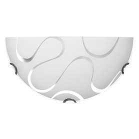 APPLIQUE CON DECORAZIONE  ONDA  attacco E27 - decorazione a onde