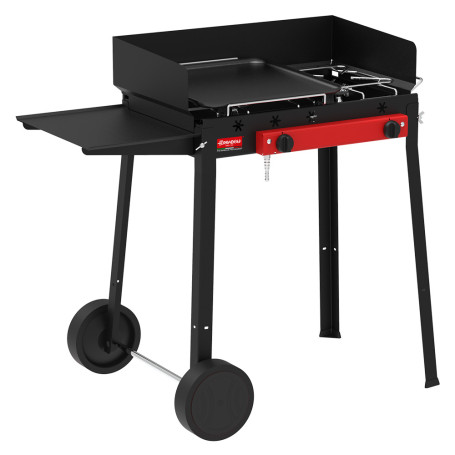 BARBECUE CARRELLATO A GAS  COMBINATO  cm. 71 x 48 x 69 (L x P x H)