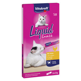 ALIMENTO PER GATTI  LIQUID SNACK  gusto pollo - gr. 90 (6 snack)