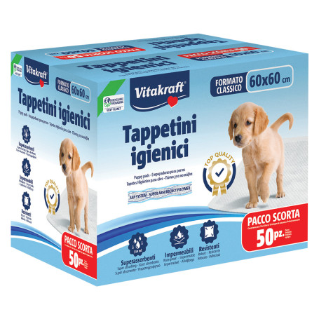 TAPPETINO IGIENICO PER CANE E GATTO cm 60 x 60