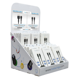 ESPOSITORE DA BANCO PER CAVI USB 48 pz - completo