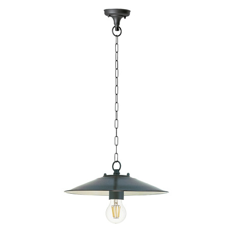 APPLIQUE A SOSPENSIONE CON CATENA  ANTIQUE  25 W - cm 30 x 7 x 11 grigio