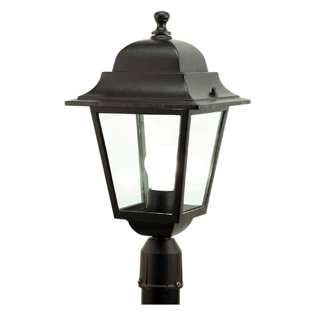 LANTERNA TESTA-PALO  QUADRATA  100 W - cm 41 x  21 x  6 nero