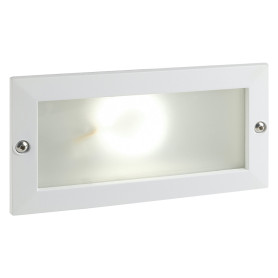 SEGNAPASSO INCASSO RETTANGOLARE APERTO E27 - 10 W - bianco