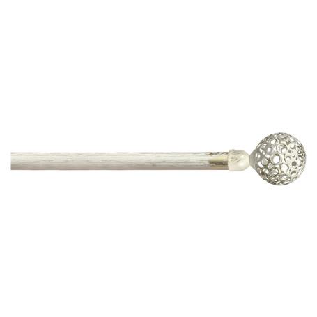 SCORRITENDA  KIT FERRO  mod.  Boccia fiore  col. avorio oro  diametro  20/19 mm.