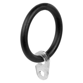 ANELLO PER SCORRITENDA col. nero -  diametro  20 mm  cf. 8 pz