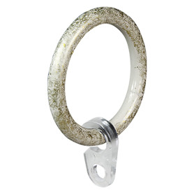 ANELLO PER SCORRITENDA col. avorio/oro -  diametro  20 mm  cf. 8 pz