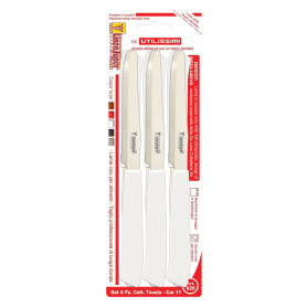 COLTELLI DA TAVOLA  UTILISSIMI  lama mm 110 - manico bianco