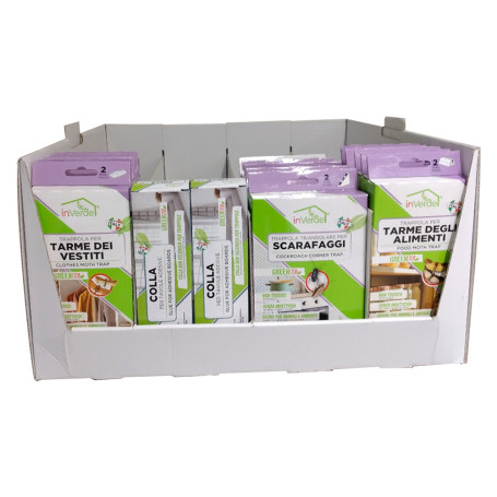 ESPOSITORE DA BANCO ANTIPARASSITARI  modello B  - inclusi 78 pz.
