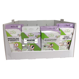 ESPOSITORE DA BANCO ANTIPARASSITARI  modello C  - inclusi 72 pz.