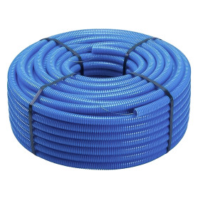 TUBO CORRUGATO PIEGHEVOLE SENZA TIRAFILO  BLU   diametro  25 - mt. 50