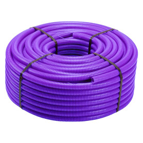 TUBO CORRUGATO PIEGHEVOLE SENZA TIRAFILO  VIOLA   diametro  25 - mt. 50