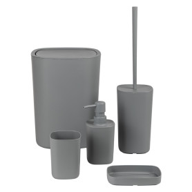KIT ACCESSORI DA BAGNO  PODDY  col. grigio