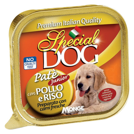 ALIMENTO PER CANI  PATE SPECIAL DOG JUNIOR  pollo e riso - gr 150