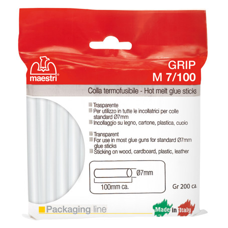 COLLA TERMOFUSIBILE lung. mm 100 -  diametro  mm 7 cf. 200 gr.