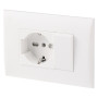 PLACCA PRECOMPOSTA 1 presa P40 + 1 deviat. 10A - col.bianco