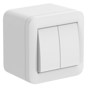 CONTENITORE  FIXA  doppio deviatore 10A - col.bianco