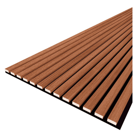 PANNELLO FONOASSORBENTE A DOGHE  BELLA PRO  colore teak
