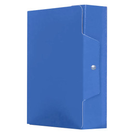 CARTELLA PORTAPROGETTI CON BOTTONE dorso 6 cm - blu