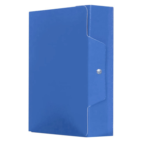 CARTELLA PORTAPROGETTI CON BOTTONE dorso 6 cm - blu