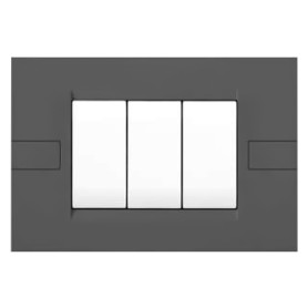 PLACCA SERIE  INTEGRA  3 posti - grigio scuro