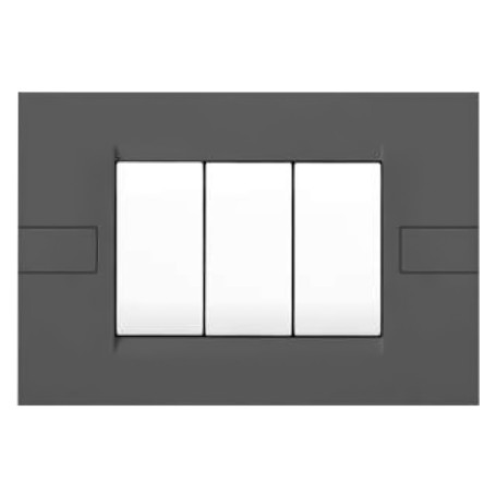 PLACCA SERIE  INTEGRA  3 posti - grigio scuro
