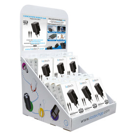 ESPOSITORE DA BANCO PER CARICATORI USB 12 pz (colore nero) - completo