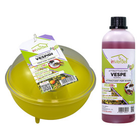 TRAPPOLA PER VESPE/CALABRONI IN KIT  MELATRAP  trappola + attrattivo  Vespokil