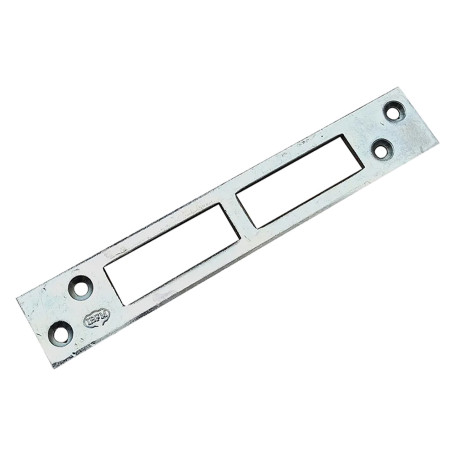 CONTROPIASTRA PER SERRATURE A BAIONETTA tipo 2 asola doppia - mm 150 x 25 x 3