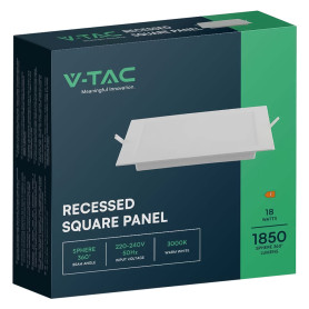 PANNELLO LED AD INCASSO QUADRO 6500K - l. bianca fredda