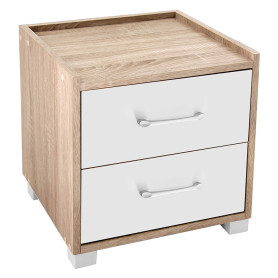 COMODINO LINEA  ATENA  col. rovere + bianco