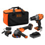 TRAPANO+SMERIGLIATRICE A BATTERIA  BCK24E1SB-QW  18V
