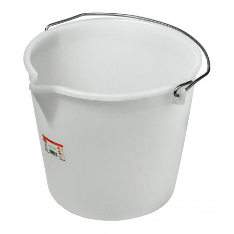 SECCHIO ALIMENTARE CON BECCO LT.17 BIANCO