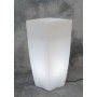 VASO HOME LIGHT QUADRO CM.40X40X90H.GHIAC\BIA