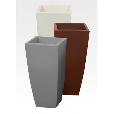 VASO HOME QUADRO CM.40X40X90H PIETRA