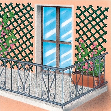 TRALICCIO IN PLASTICA COLORE VERDE MT. 2X1
